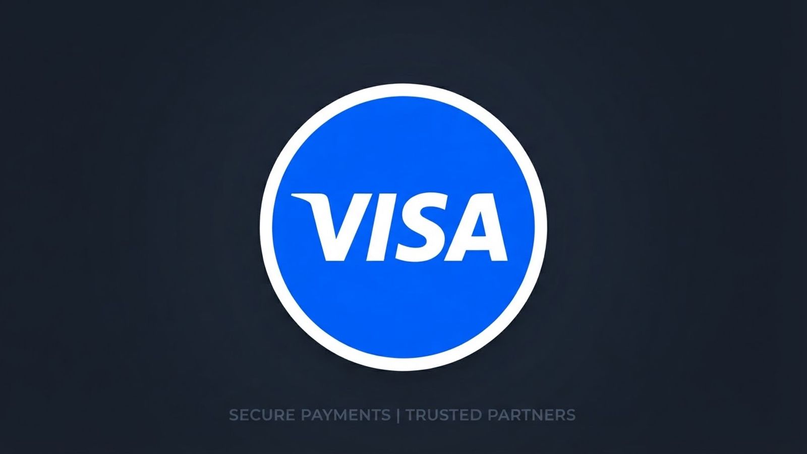 Badge de paiement Visa bleu