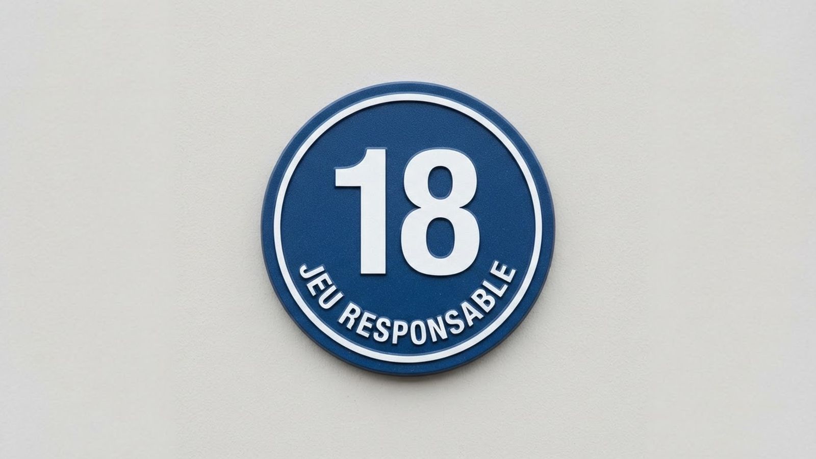 Badge 18+ jeu responsable